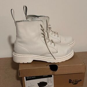 White Doc Marten Kids Boots